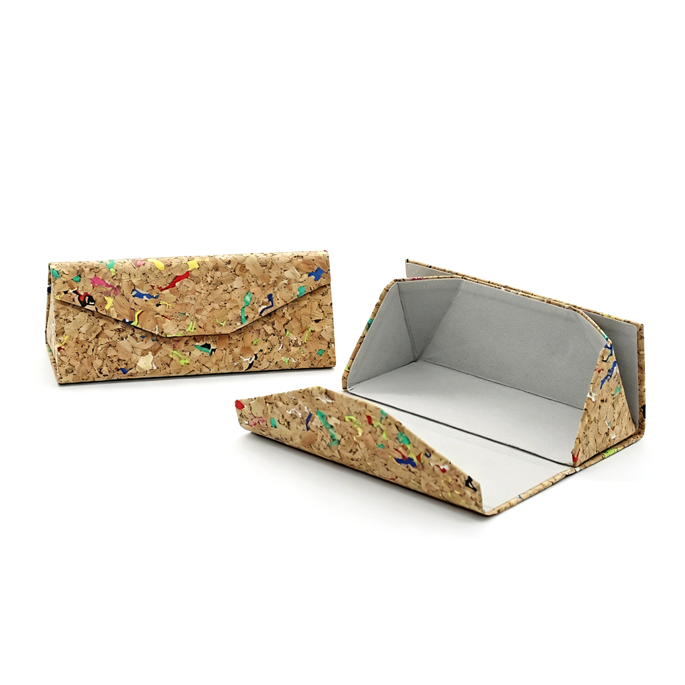 Custom Eco Cork Foldable Eyeglasses Case1