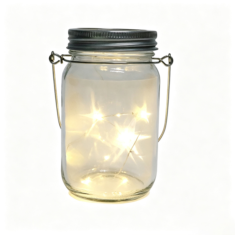 Glass Mason Jar With String Lights