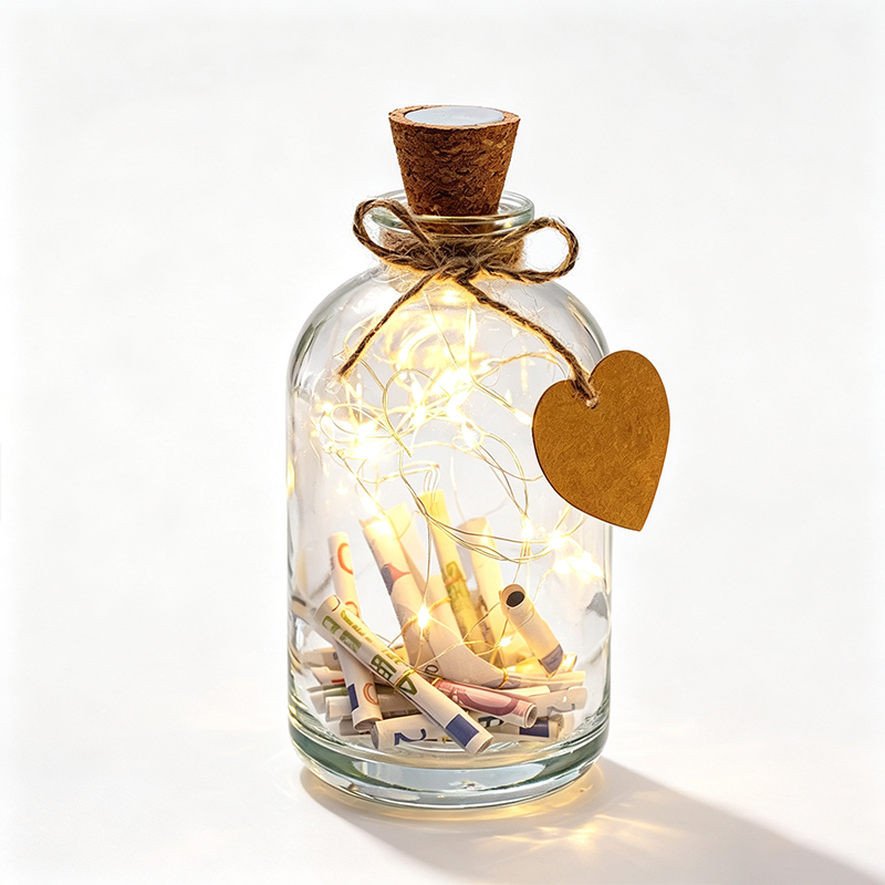 Glass Mason Jar With String Lights2