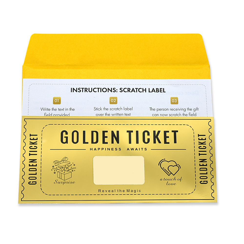 Golden Ticket Scratch Off Card Envelope2