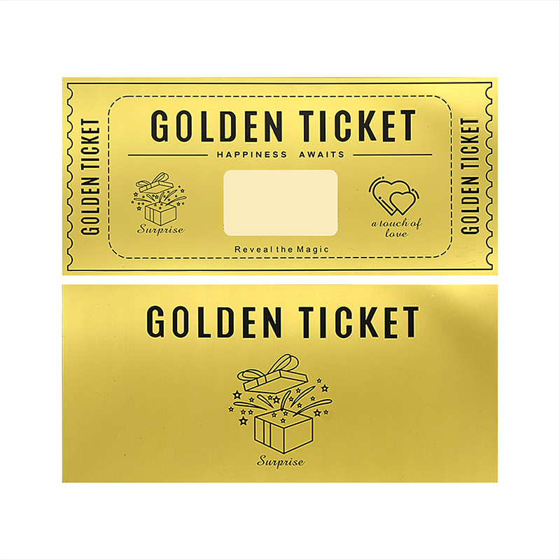 Golden Ticket Scratch Off Card Envelope
