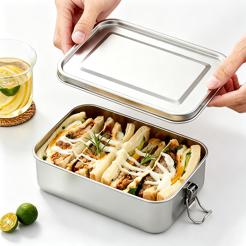 Custom Stainless Steel Rectangular Lunch Box