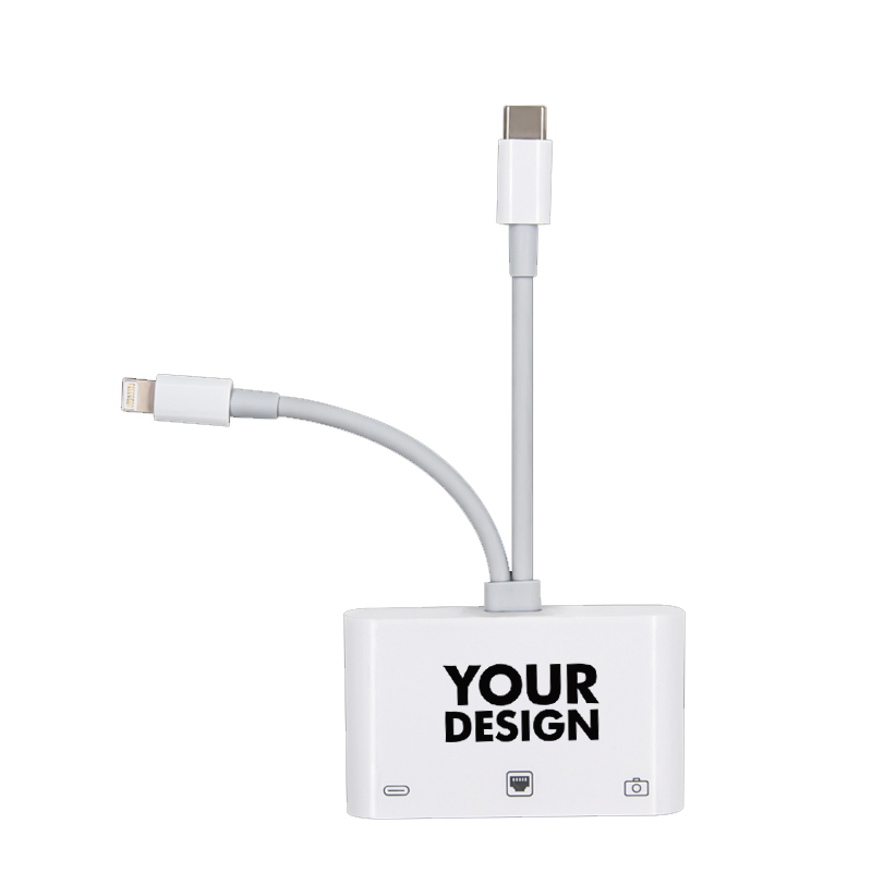 Custom 3 in 1 USB C to Ethernet Charging Adapter
