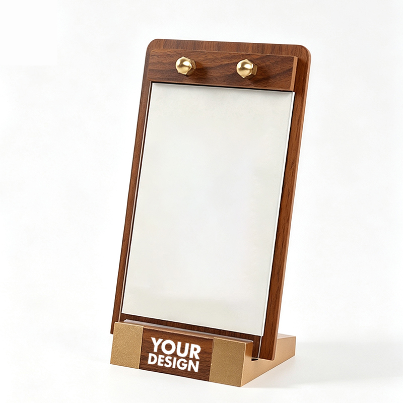 Custom Walnut Wood Desktop Display Stand 