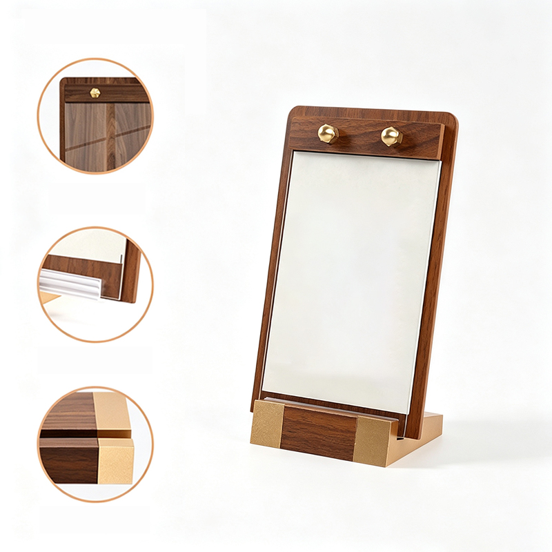 Custom Walnut Wood Desktop Display Stand 1