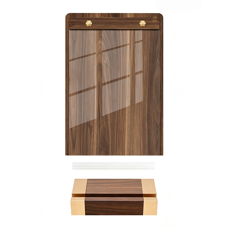 Custom Walnut Wood Desktop Display Stand 2
