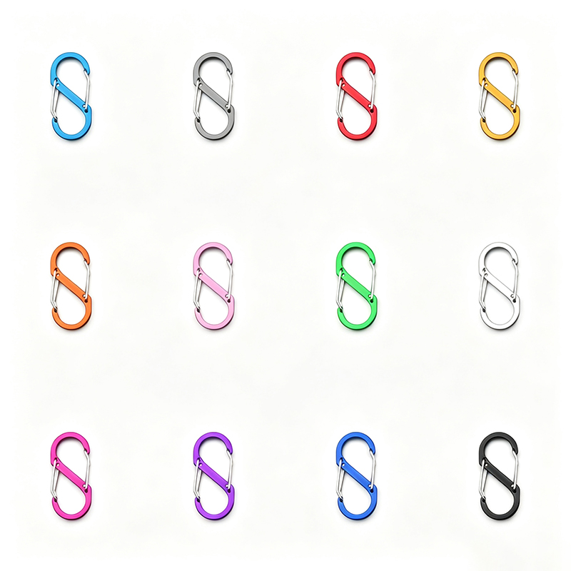 Aluminum 8 Shape Spring Carabiner Clip2
