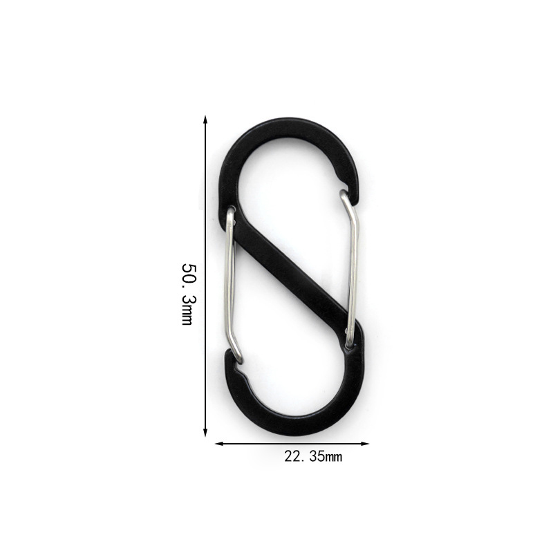 Aluminum 8 Shape Spring Carabiner Clip3
