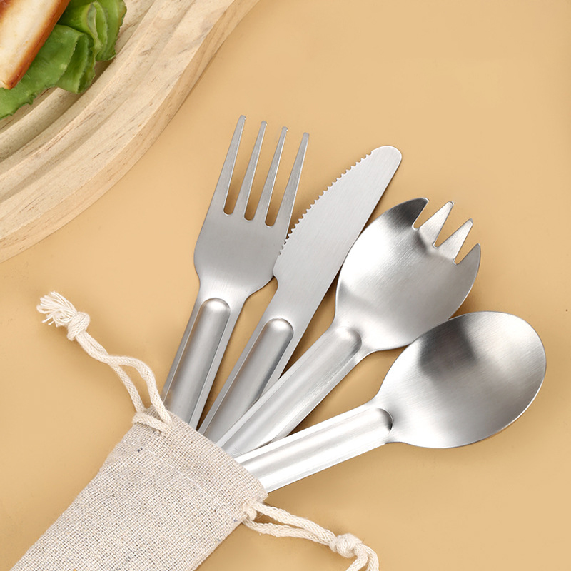 Stainless Steel Travel Cutlery Set With Pouch3