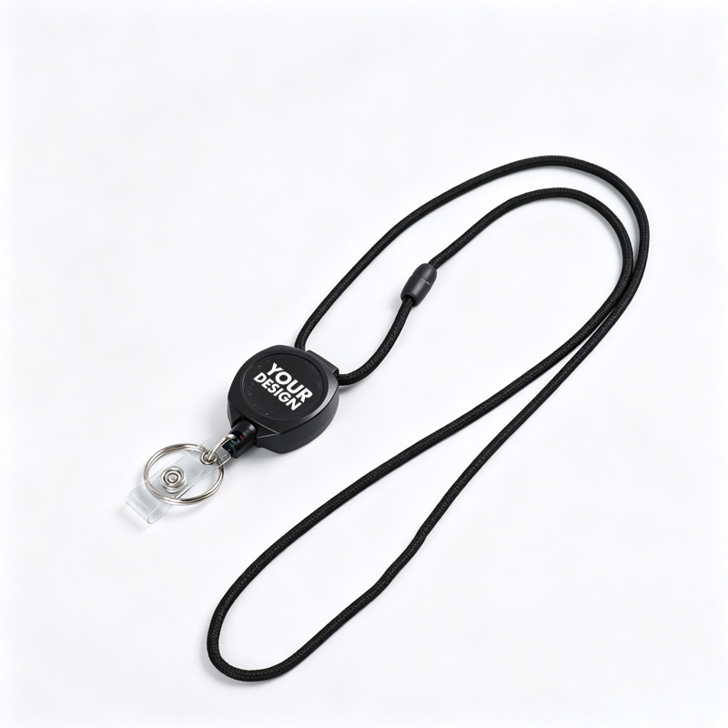 ID Card Holder Retractable Lanyard Badge Reel