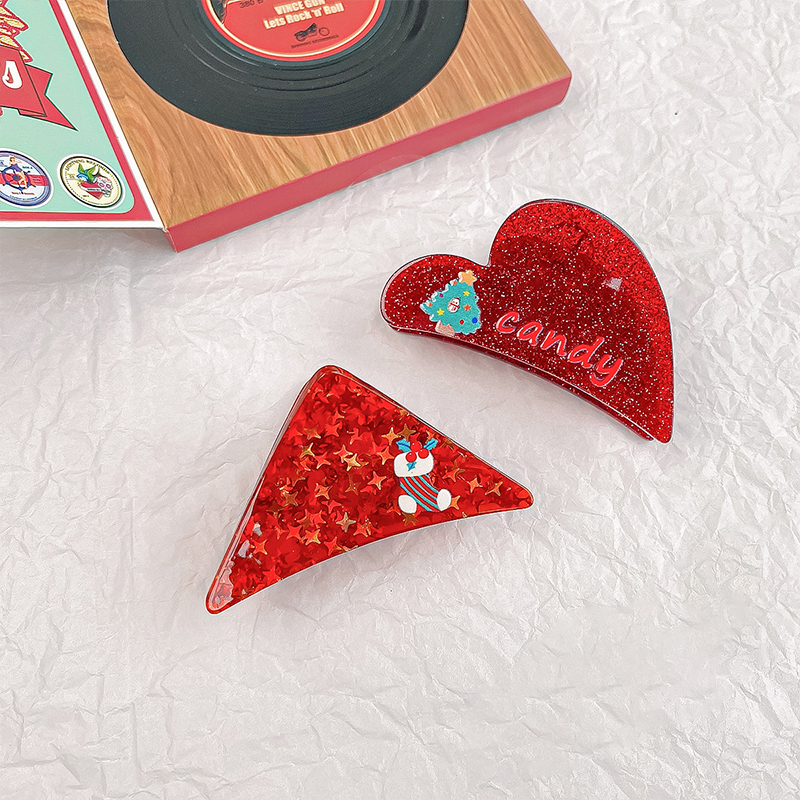 Christmas Glitter Hair Claw Clip3