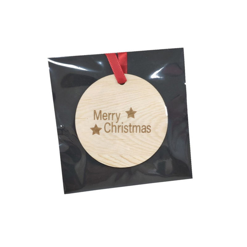 Wooden Round Christmas Hanging Decor1