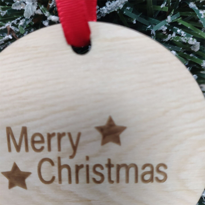 Wooden Round Christmas Hanging Decor2