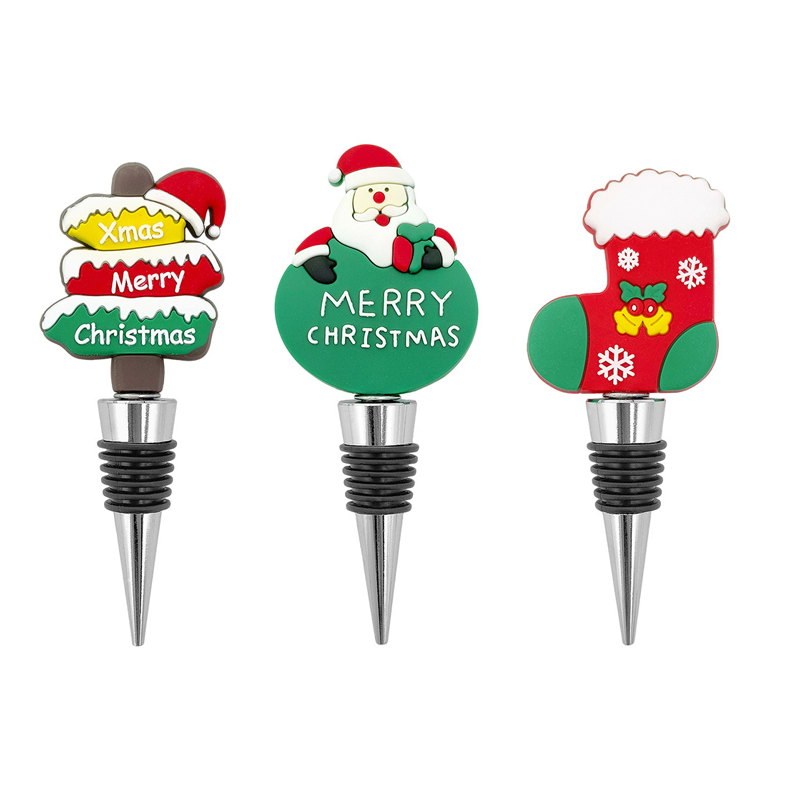 Custom Christmas Wine Bottle Stopper Decor