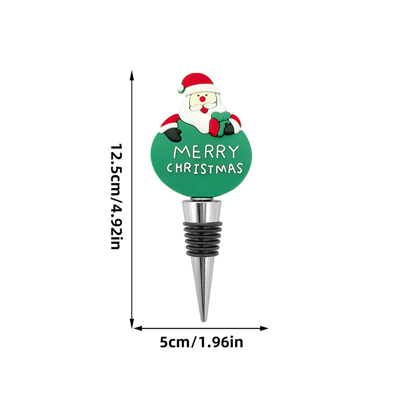 Custom Christmas Wine Bottle Stopper Decor1