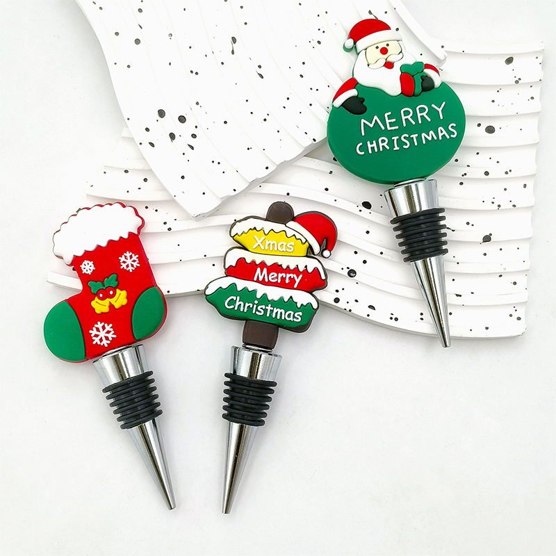 Custom Christmas Wine Bottle Stopper Decor2