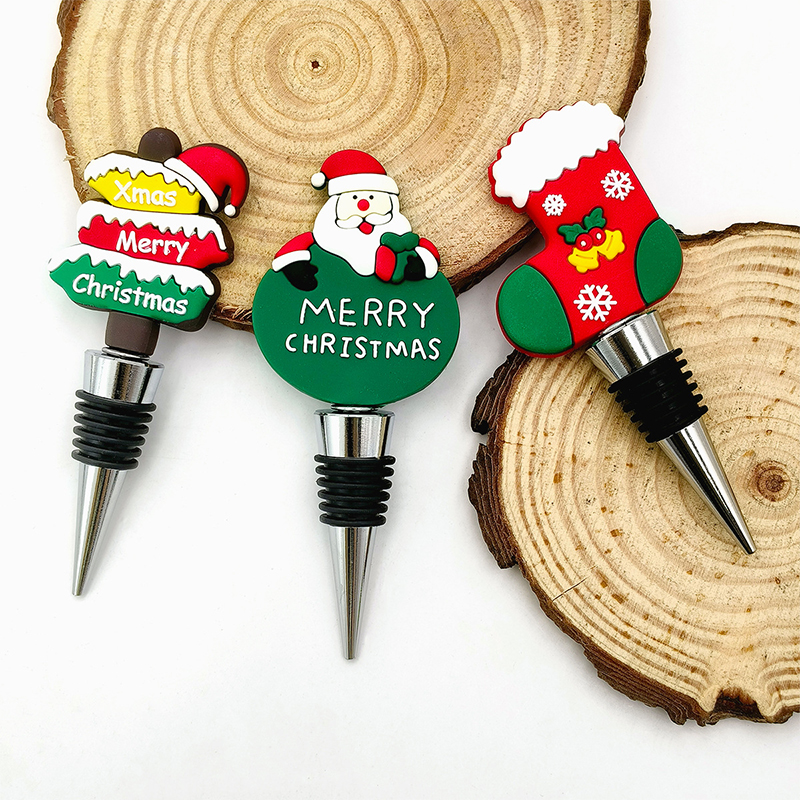 Custom Christmas Wine Bottle Stopper Decor3