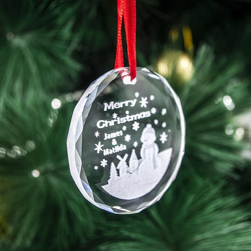 Round Crystal Christmas Hanging Decor1