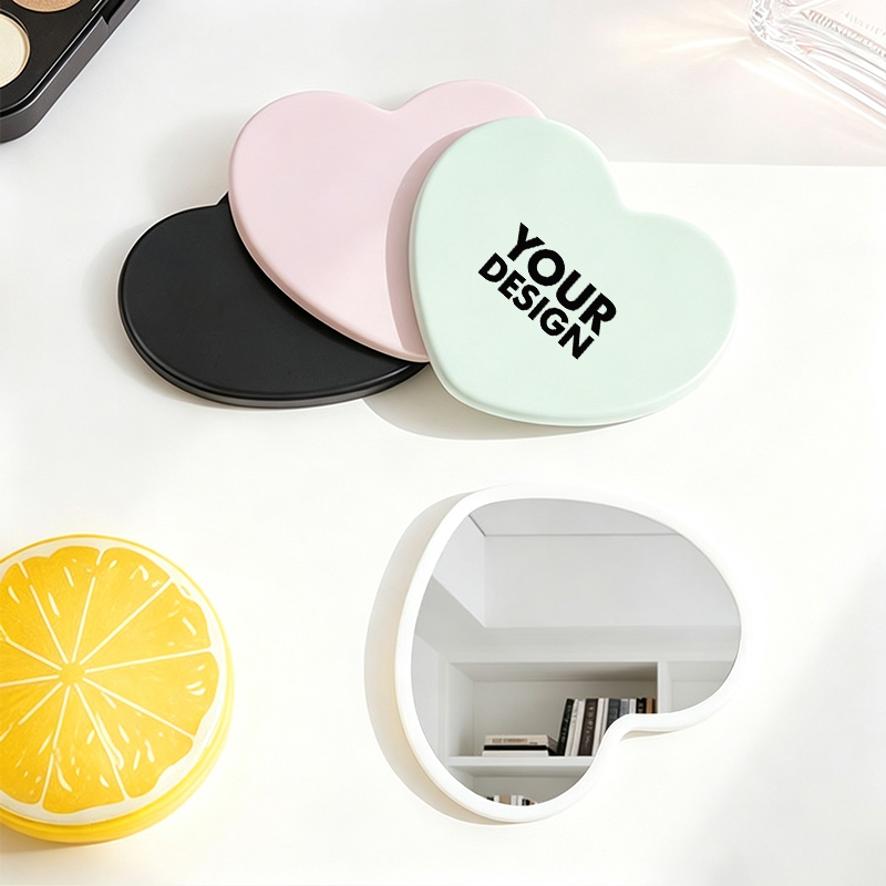 Custom Heart Compact Makeup Mirror 
