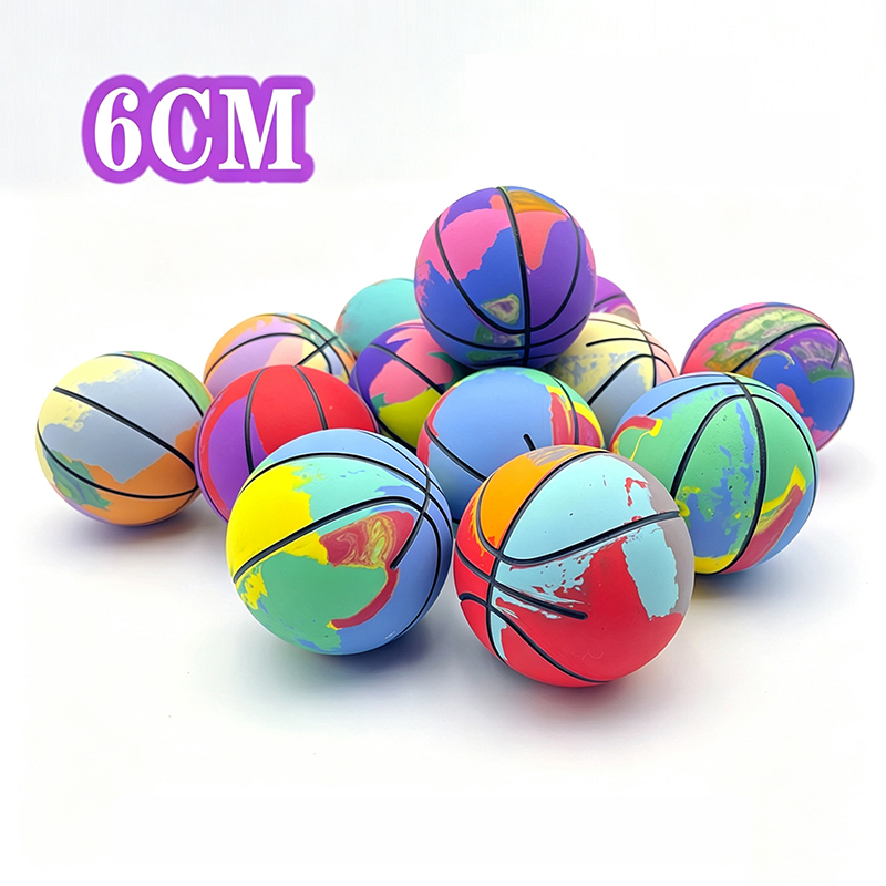 Mini Elastic Rubber Basketball1