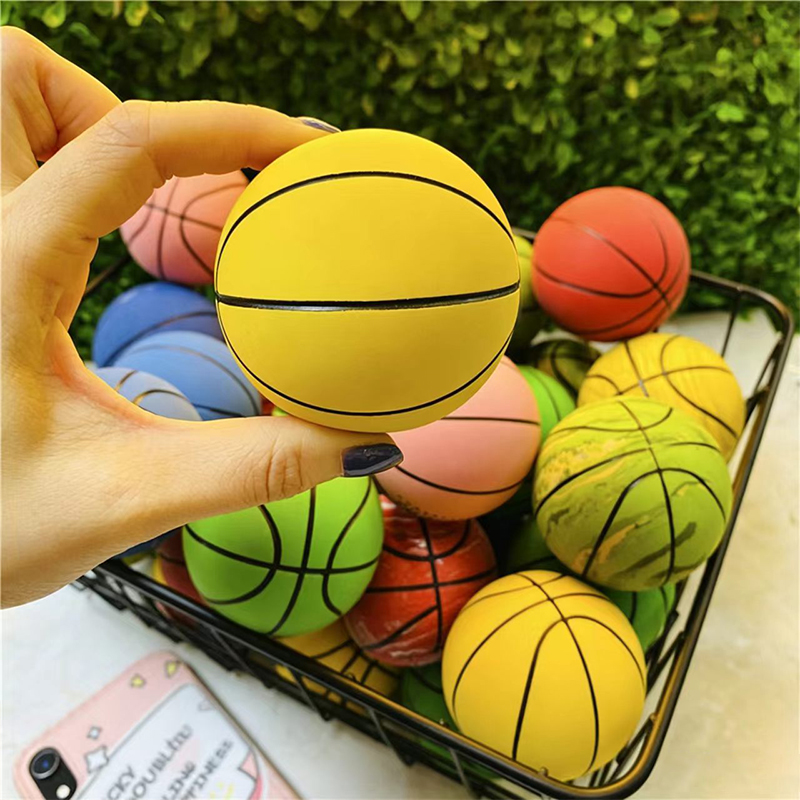 Mini Elastic Rubber Basketball3