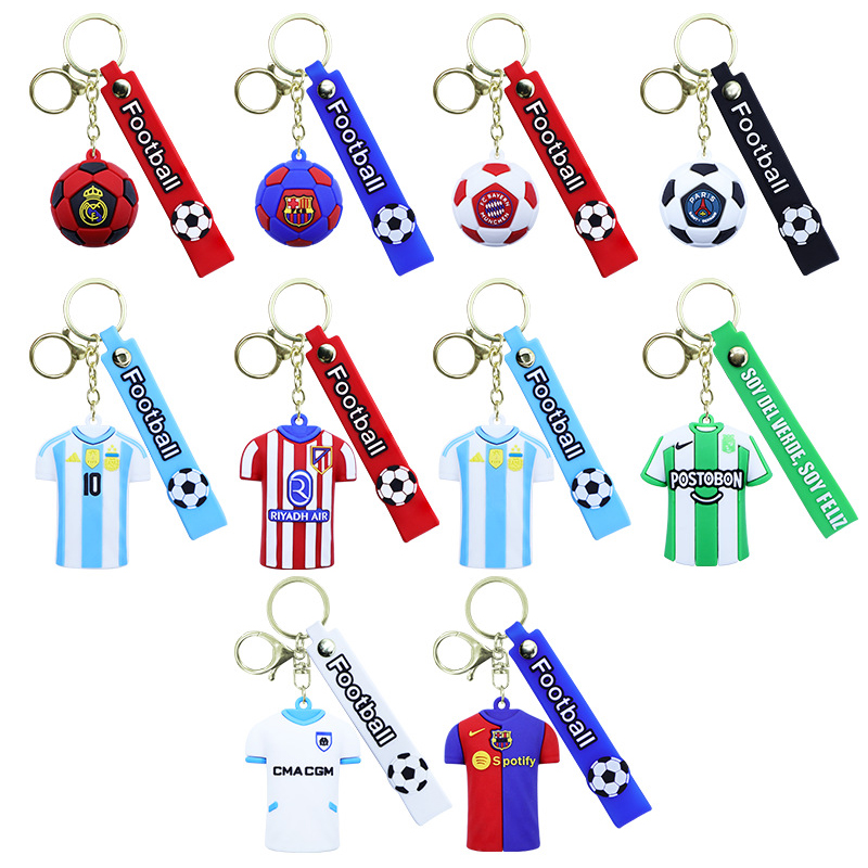 Cartoon Soccer Jersey Keychain