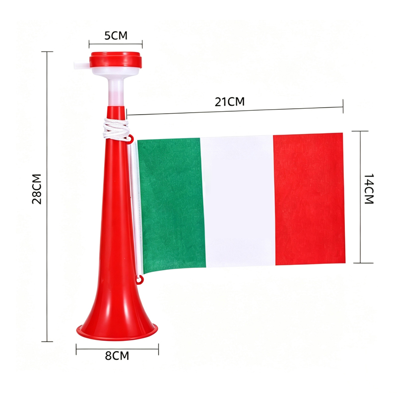 Custom National Flag Cheer Plastic Horn 1