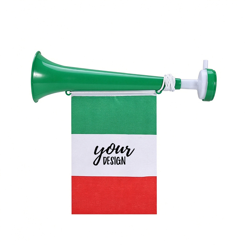 Custom National Flag Cheer Plastic Horn 