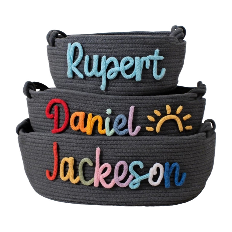 Custom Knitted Cotton Basket1