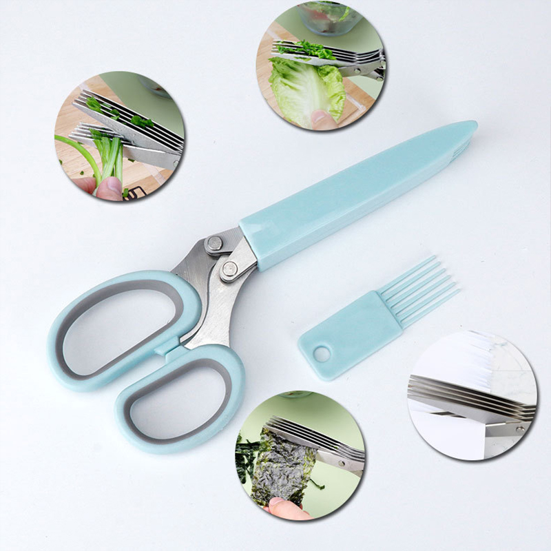 Stainless Steel Kitchen Herb Scissors4