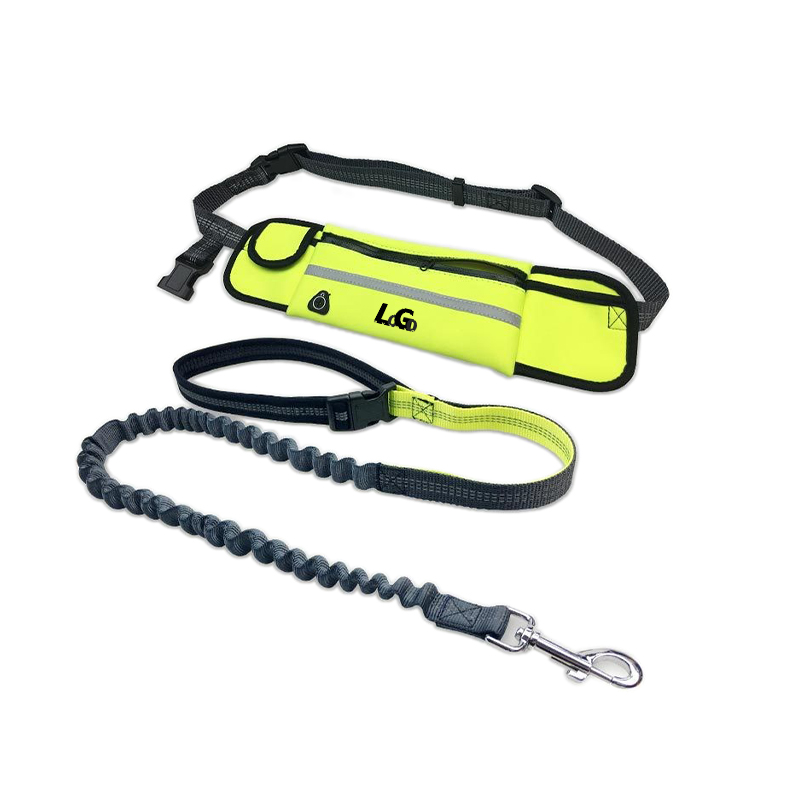 Hands Free Dog Running Leash With Pouch1