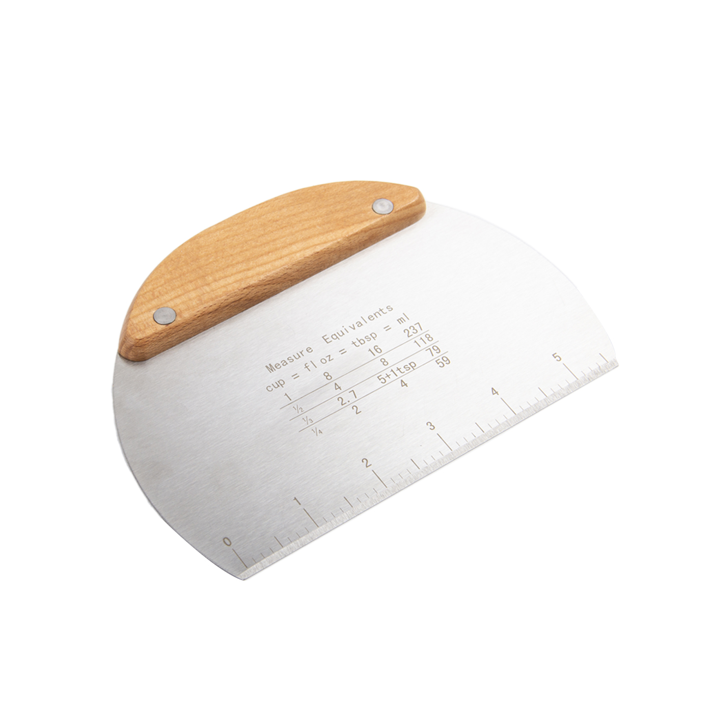 Stainless Steel Wood Handle Dough Scraper 1