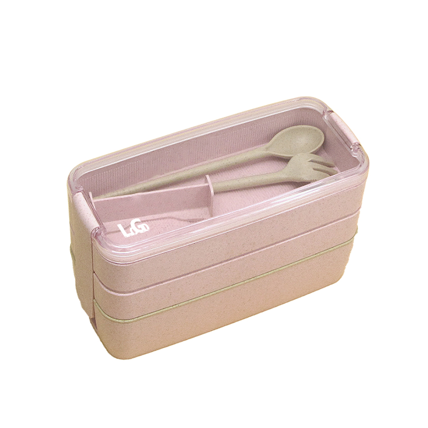 3-In-1 Wheat Straw Lunch Container1