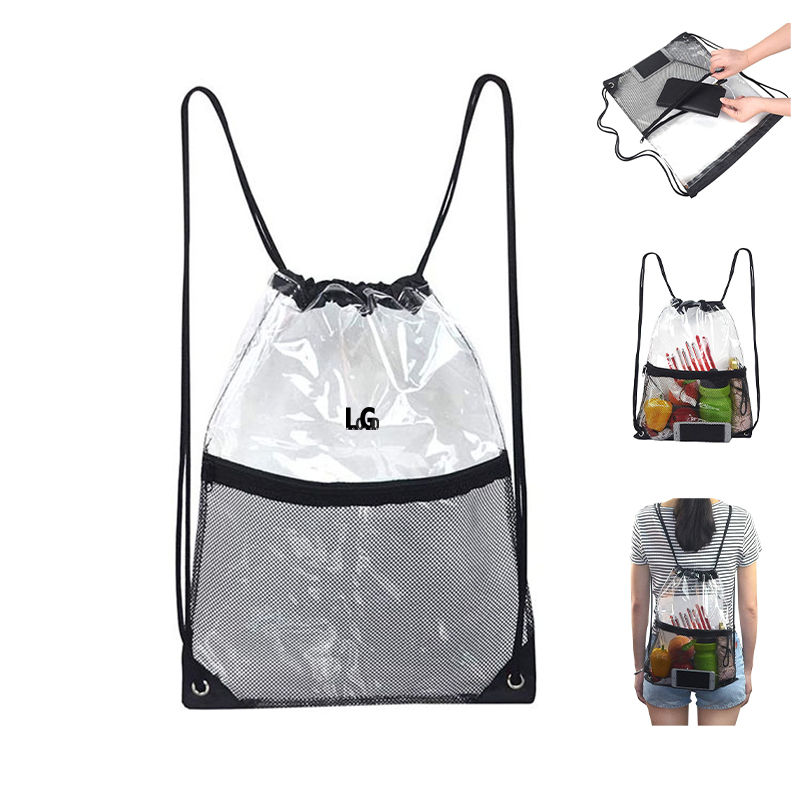 Custom Clear Drawstring Backpack