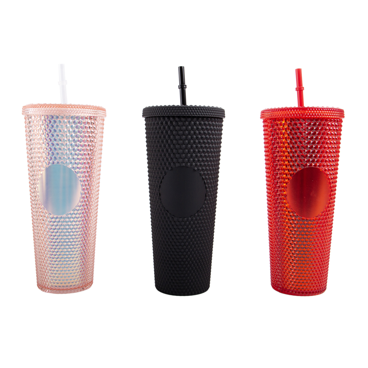 Travel Studded Tumbler With Straw