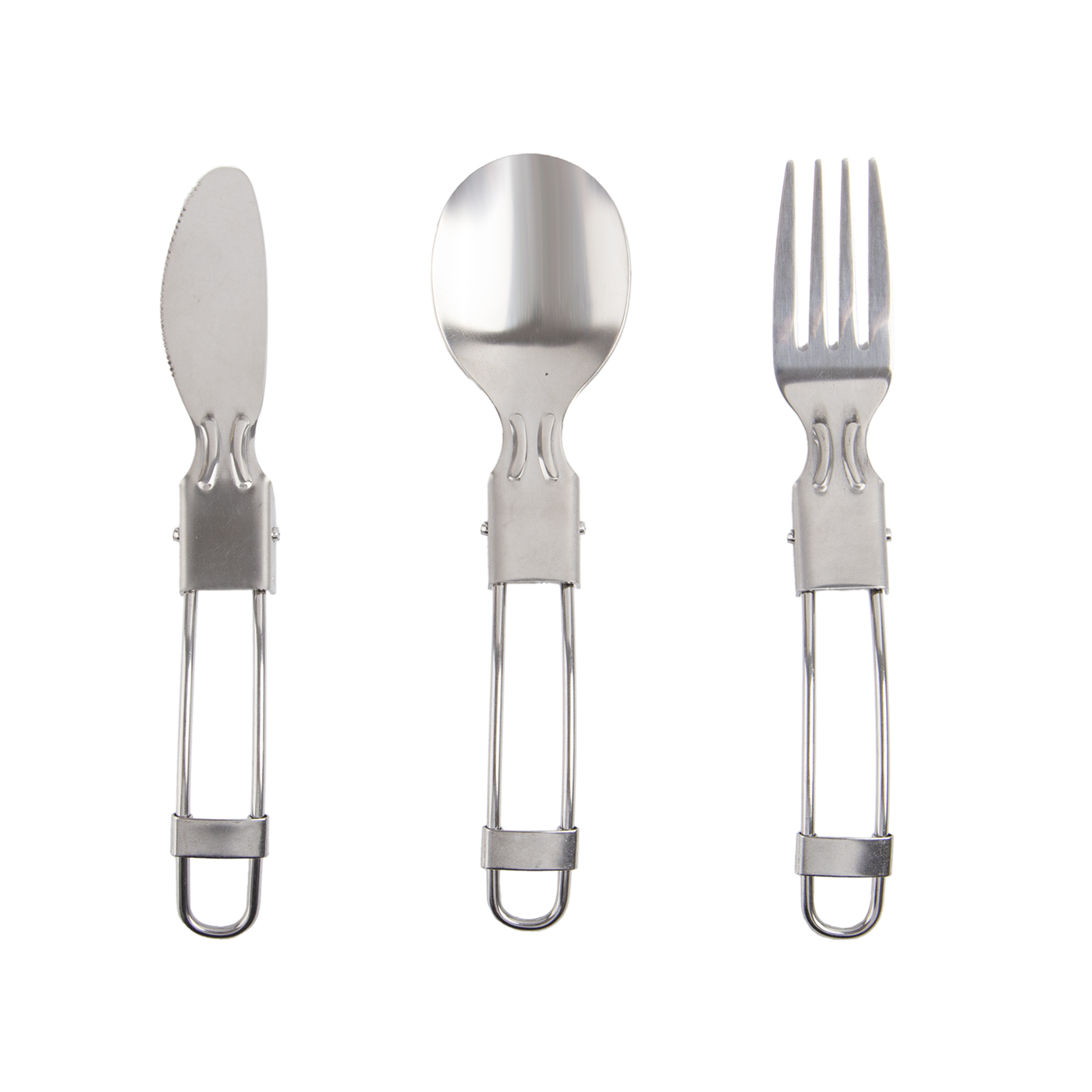 Camping Stainless Steel Folding Cutlery Set