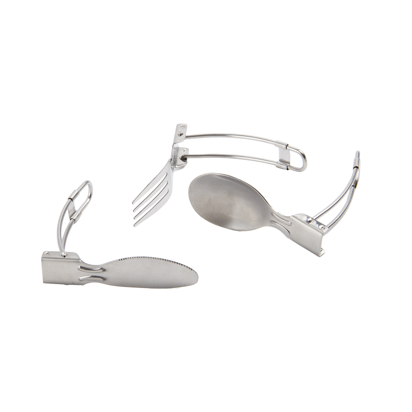 Camping Stainless Steel Folding Cutlery Set1