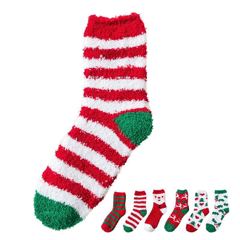 Winter Christmas Fuzzy Socks
