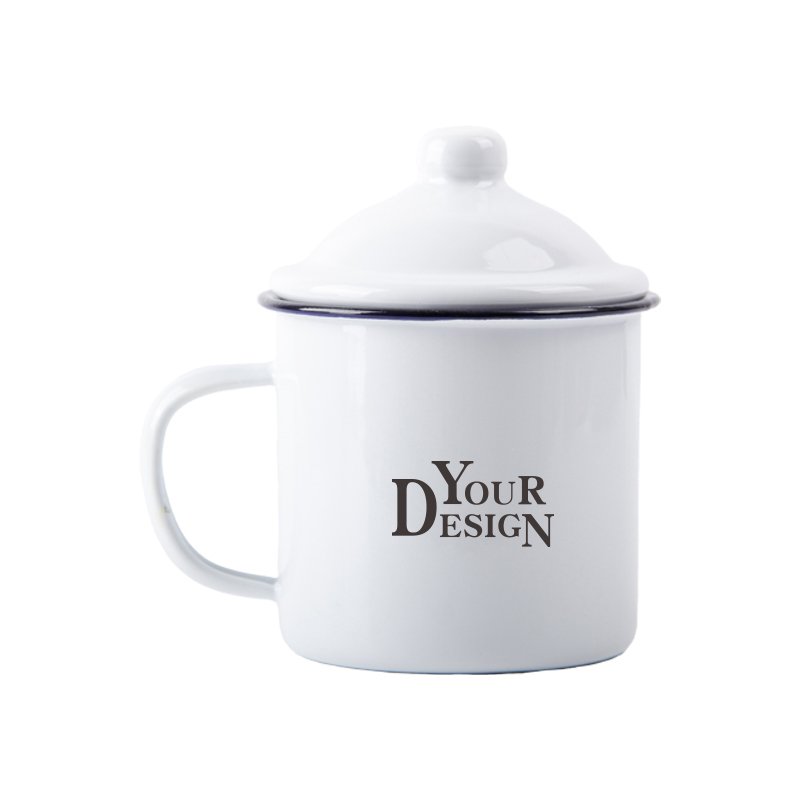 Custom 180ml Enamel Mug With Lid1