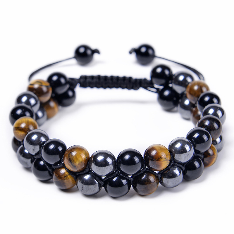 Double Layers Adjustable Beaded Bracelet