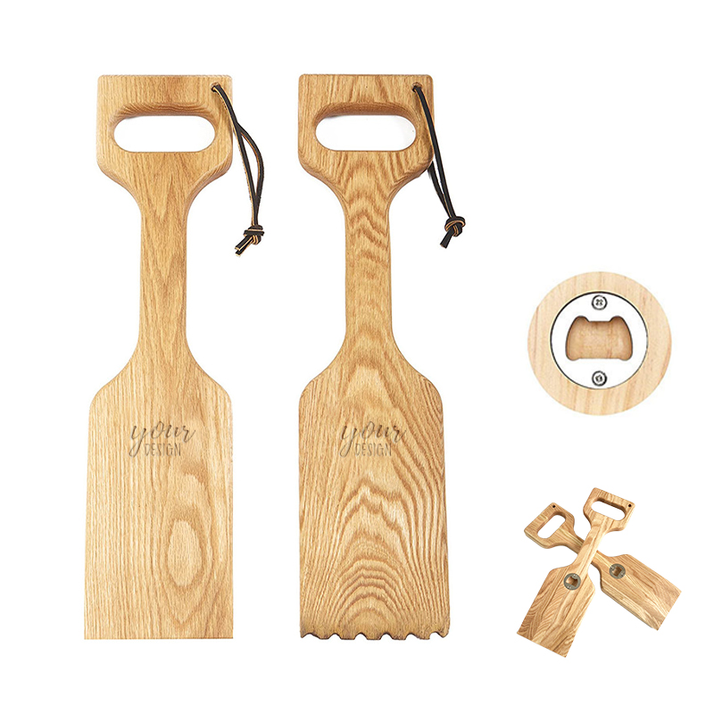 Wooden BBQ Grill Scraper with Bottle Opener2