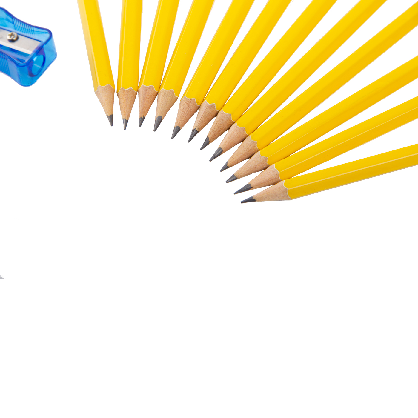 Custom Yellow Wooden Pencils With Sharpener1