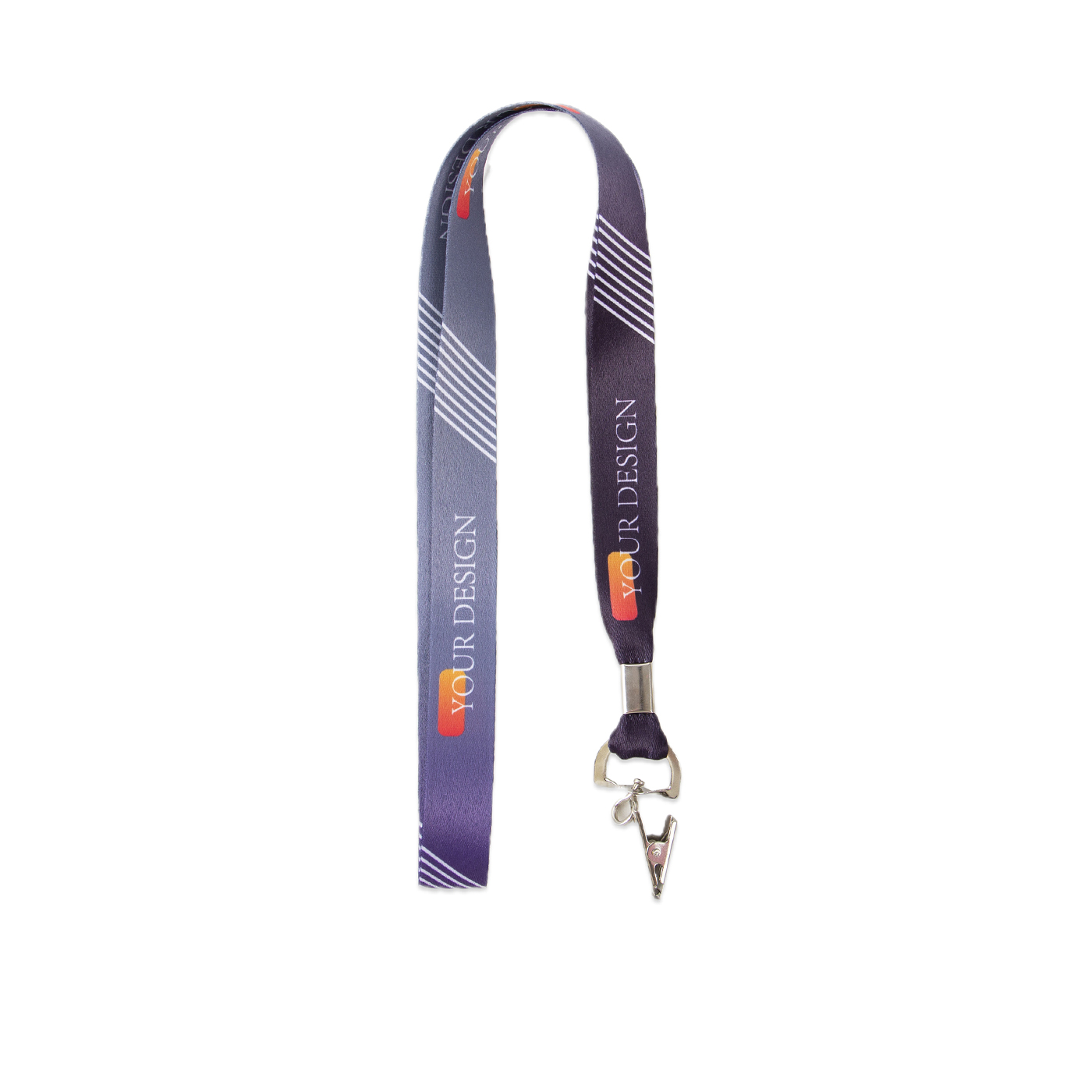 Custom Badge Holder Lanyard With Bulldog Clip3