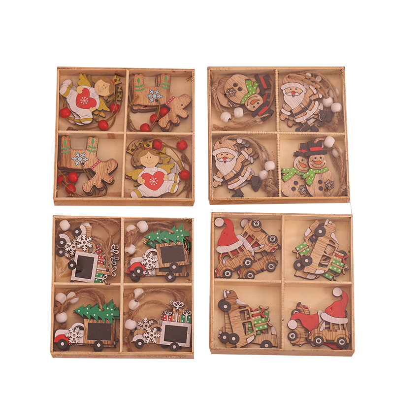 Wooden Christmas Tree Ornaments Set1