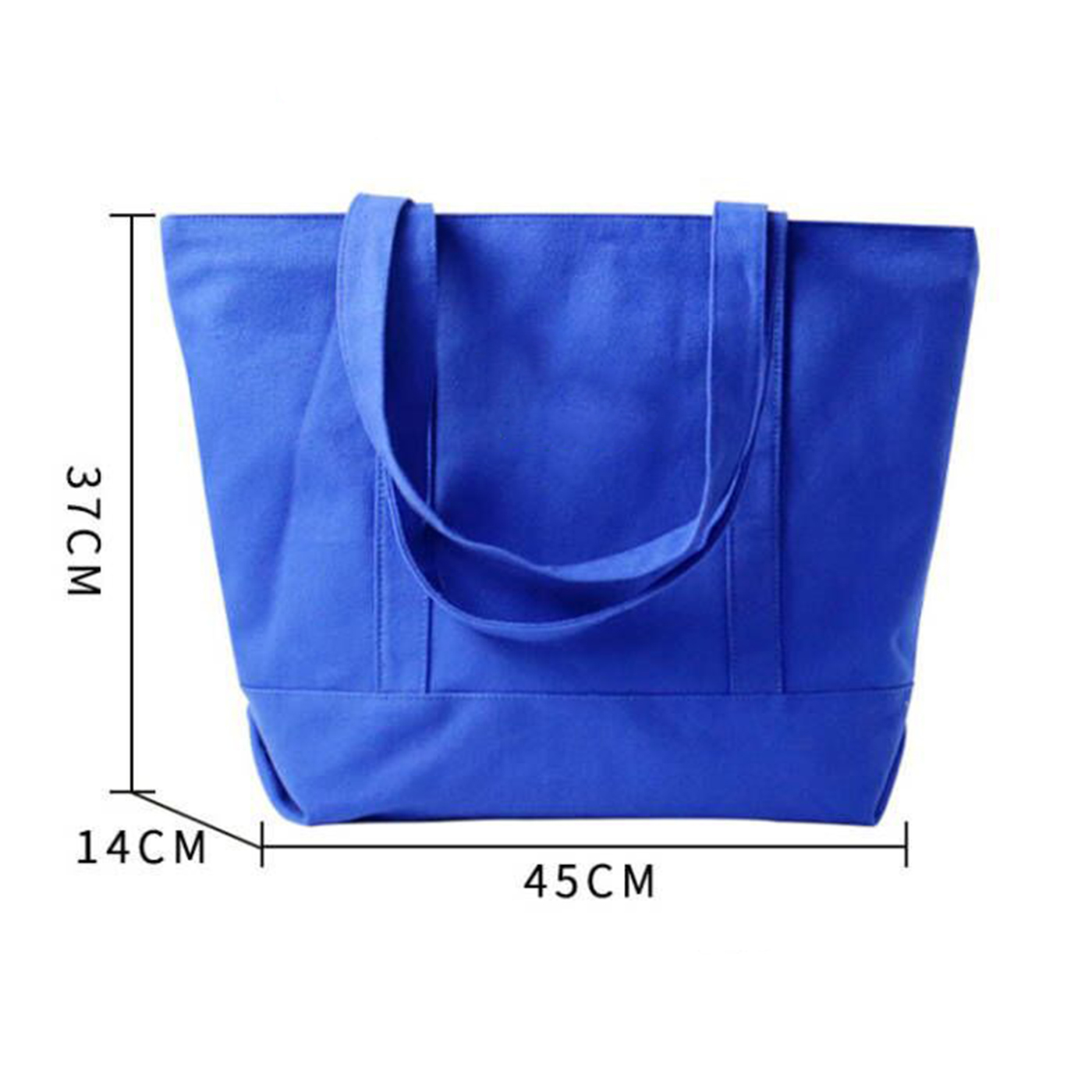 Custom Canvas Zippered Tote Shoulder Bag3