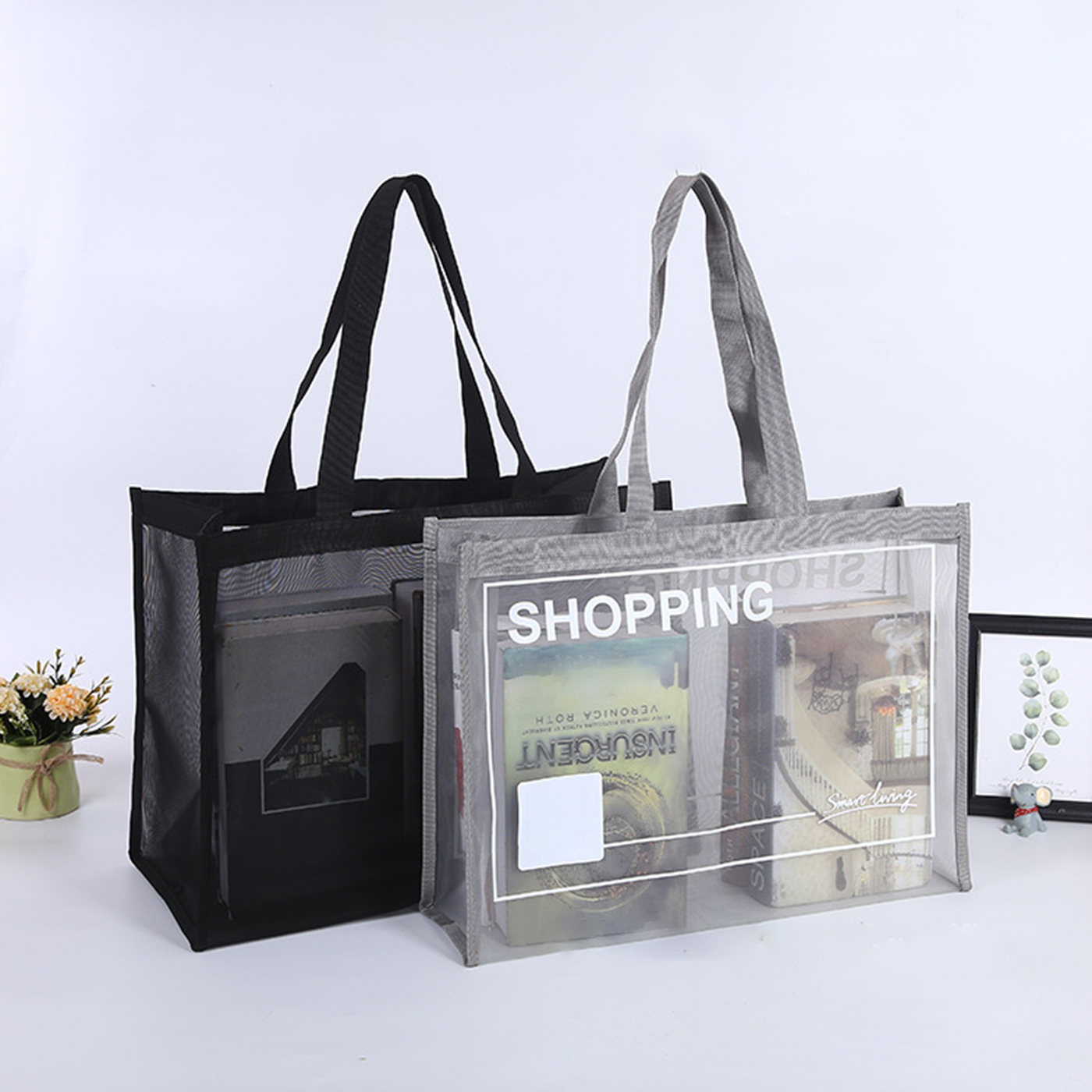 Reusable Mesh Tote Shopping Bag2