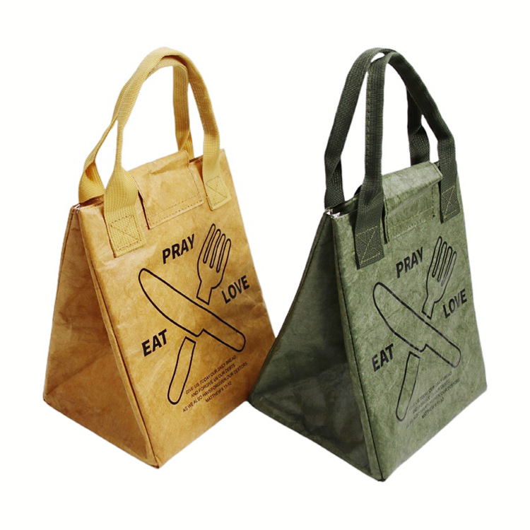 Custom Dupont Paper Insulated Lunch Tote Bag