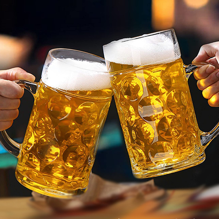 Custom 1L Large Capacity Glass Beer Mug1