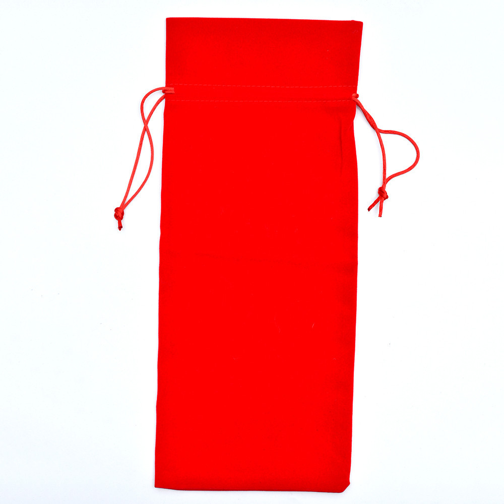 Personalized Drawstring Flannel Wine Bottle Bag1